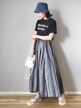 「COS（コス）のアイテム（帽子）」を使った、ｐａｎａさん（レディース・162cm）の夏コーディネート