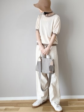 「Amiur（エミレ）のアイテム（帽子）」を使った、ｐａｎａさん（レディース・162cm）の春コーディネート