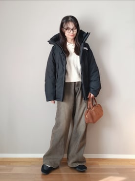 「アイテム（ボストンバッグ）」を使った、ｐａｎａさん（レディース・162cm）の冬コーディネート