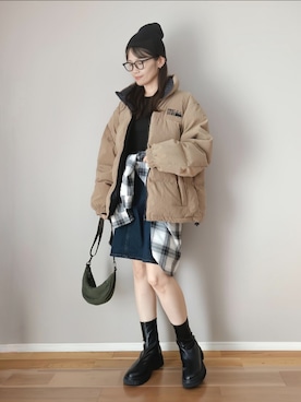 「アイテム（帽子）」を使った、ｐａｎａさん（レディース・162cm）の秋コーディネート