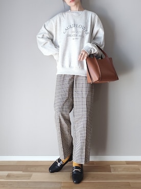 「Chillfar（チルファー）のアイテム（スウェット）」を使った、ｐａｎａさん（レディース・162cm）の秋コーディネート
