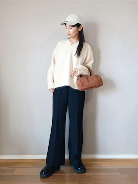 「アイテム（ボストンバッグ）」を使った、ｐａｎａさん（レディース・162cm）の秋コーディネート