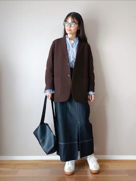 「アイテム（テーラードジャケット）」を使った、ｐａｎａさん（レディース・162cm）の秋コーディネート