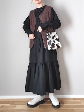 「AS KNOW AS plus（アズノゥアズプラス）のアイテム」を使った、ｐａｎａさん（骨格ストレート・レディース・162cm）の冬コーディネート