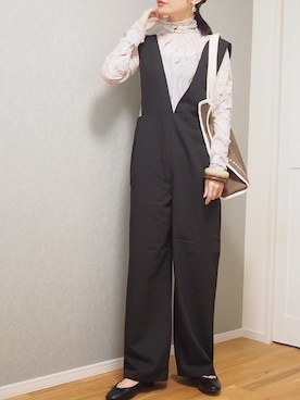 「byあしながおじさん」｜「アイテム（オールインワン・サロペット）」を使った、ｐａｎａさん（レディース・162cm）の夏コーディネート
