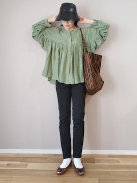 「EDWIN」｜「アイテム（バレエシューズ）」を使った、ｐａｎａさん（レディース・162cm）の春コーディネート