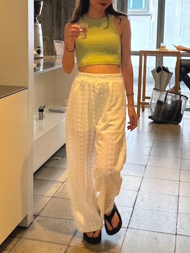 「アイテム（パンツ）」を使った、mittyさん（レディース・161cm）の夏コーディネート