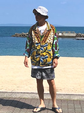 「masterkey（マスターキー）のアイテム（ジャケット/アウター）」を使った、yosukeさん（メンズ・168cm）の夏コーディネート