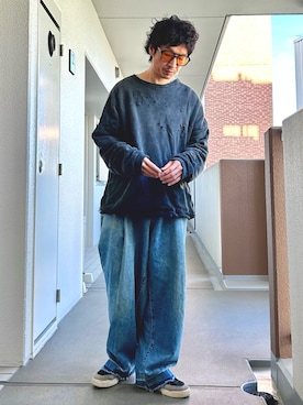 「NEONSIGN（ネオンサイン）のアイテム」を使った、yosukeさん（メンズ・168cm）の秋コーディネート