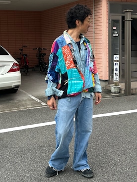 「VINTAGE（ヴィンテージ）のアイテム（シャツ/ブラウス）」を使った、yosukeさん（メンズ・168cm）の秋コーディネート