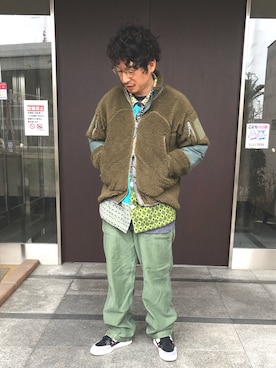 「masterkey（マスターキー）のアイテム（ジャケット/アウター）」を使った、yosukeさん（メンズ・168cm）の冬コーディネート