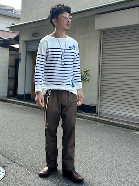 「HEALTH（ヘルス）のアイテム（Tシャツ/カットソー、ホワイト系）」を使った、yosukeさん（メンズ・168cm）の秋コーディネート
