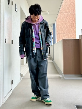 「アイテム（カバーオール）」を使った、yosukeさん（メンズ・168cm）の秋コーディネート