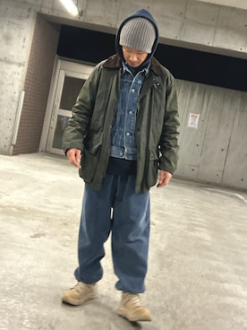 「HOKA（ホカ）のアイテム」を使った、yosukeさん（メンズ・168cm）の冬コーディネート