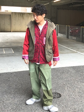 「masterkey（マスターキー）のアイテム（シャツ/ブラウス）」を使った、yosukeさん（メンズ・168cm）の春コーディネート