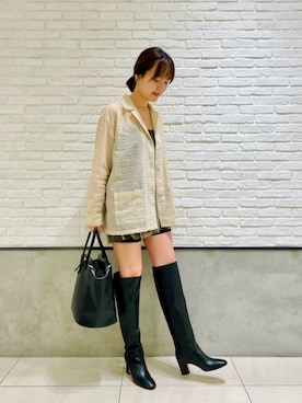 「パーソナルカラー_SPRING」｜伊藤　オデット エ オディール スタッフさん（レディース・164cm）の秋コーディネート