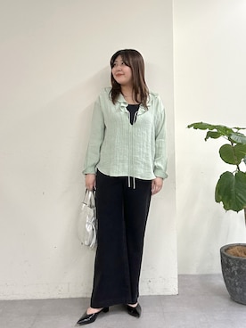 「Omekashi（オメカシ）のアイテム」を使った、hayata(相互)さん（レディース・164cm）の春コーディネート