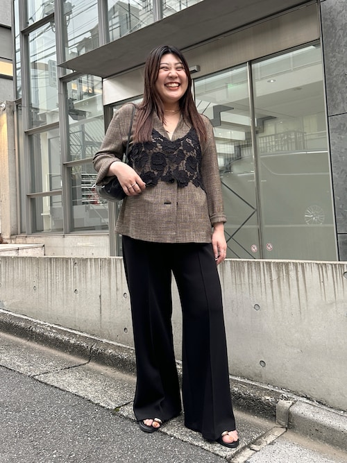 【新品未開封】Omekashi カラミノーカラージャケット ブラック Omekashi（オメカシ） ジャケット ノーカラージャケット カラミノー