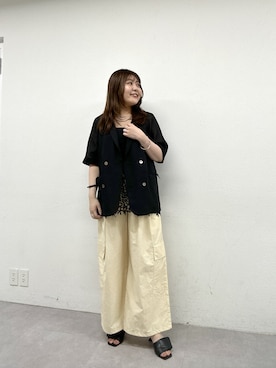 「アイテム（カーゴパンツ）」を使った、hayataさん（レディース・164cm）の夏コーディネート