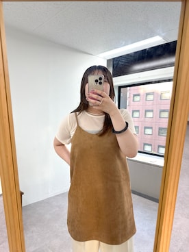 「アイテム（チュニック）」を使った、hayataさん（レディース・164cm）の秋コーディネート