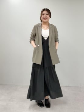 「Omekashi（オメカシ）のアイテム（ジャケット/アウター）」を使った、hayataさん（レディース・164cm）の春コーディネート