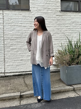 「Omekashi（オメカシ）のアイテム」を使った、hayata(相互)さん（レディース・164cm）の春コーディネート