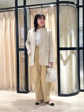 「Omekashi（オメカシ）のアイテム（ジャケット/アウター）」を使った、hayataさん（レディース・164cm）の春コーディネート