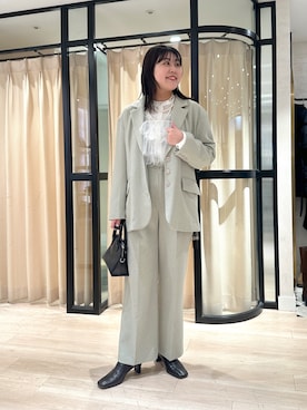 「Omekashi（オメカシ）のアイテム（ジャケット/アウター）」を使った、hayataさん（レディース・164cm）の春コーディネート