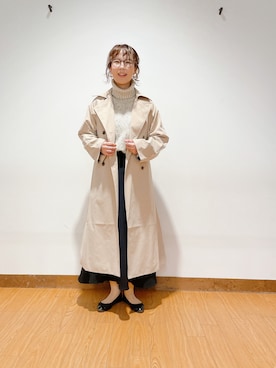 「ITEMS URBANRESEARCH（アイテムズ アーバンリサーチ）のアイテム（トレンチコート）」を使った、けいさん（レディース・163cm）の秋コーディネート