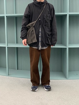 「Snow Peak（スノーピーク）のアイテム（ブルゾン）」を使った、ゆうたさん（メンズ・175cm）の冬コーディネート