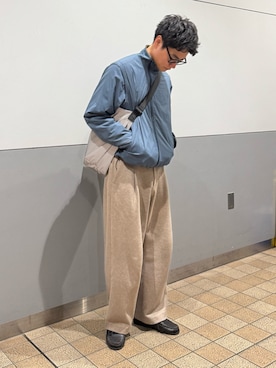 「アイテム（モカシン/デッキシューズ）」を使った、ゆうたさん（メンズ・175cm・20代）の冬コーディネート