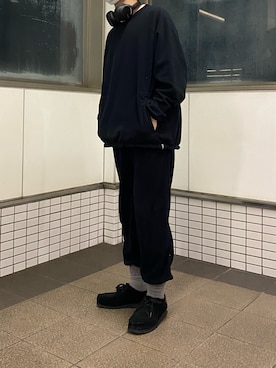 「WOOLRICH（ウールリッチ）のアイテム（パンツ）」を使った、ゆうたさん（メンズ・175cm）の冬コーディネート
