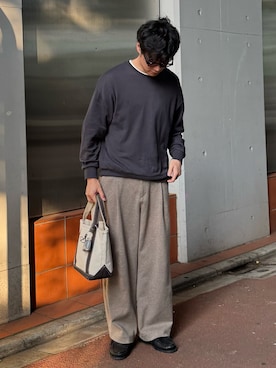 「アイテム（モカシン/デッキシューズ）」を使った、ゆうたさん（メンズ・175cm）の秋コーディネート
