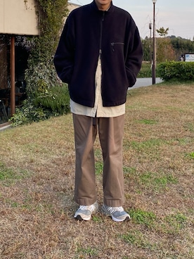 パンツを使った ワイドパンツ ベージュ のメンズ人気ファッションコーディネート Wear