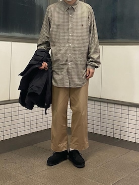 「Snow Peak（スノーピーク）のアイテム（ブルゾン）」を使った、ゆうたさん（メンズ・175cm）の冬コーディネート