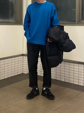 「ニューバランス2002」｜「アイテム（ジャケット/アウター）」を使った、ゆうたさん（メンズ・175cm）の冬コーディネート