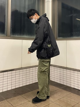 「Snow Peak（スノーピーク）のアイテム（ブルゾン）」を使った、ゆうたさん（メンズ・175cm）の春コーディネート