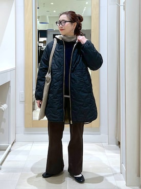 「アイテム（トートバッグ）」を使った、アリマさん（レディース・158cm・30代）の冬コーディネート