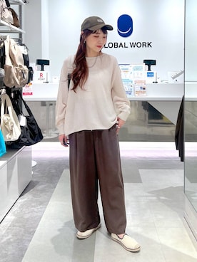 「GLOBAL WORK（グローバルワーク）のアイテム（シューズ）」を使った、アリマさん（レディース・158cm）の春コーディネート