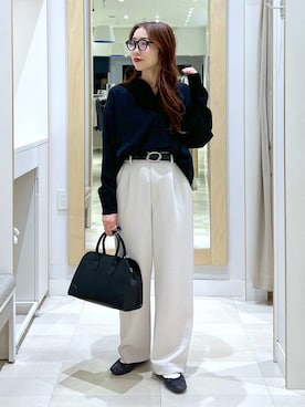 「アイテム（バレエシューズ）」を使った、アリマさん（レディース・158cm・30代）の秋コーディネート