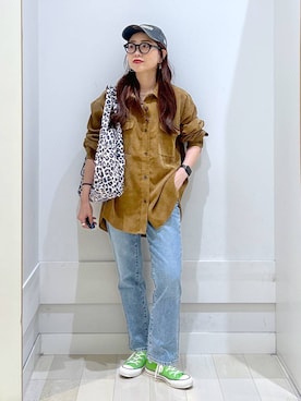 「アイテム（イエロー系）」を使った、アリマさん（レディース・158cm・30代）の秋コーディネート