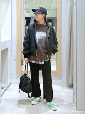 「アイテム（ブルゾン）」を使った、アリマさん（レディース・158cm・30代）の秋コーディネート