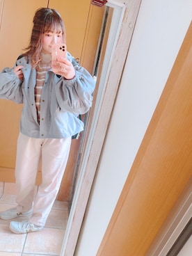 「apres jour（アプレジュール）のアイテム（ブルゾン）」を使った、まいまい◡̈⃝⑅さん（レディース・150cm）の秋コーディネート