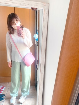 「Maison de FLEUR（メゾンドフルール）のアイテム（スマホケース/カバー）」を使った、まいまい◡̈⃝⑅さん（レディース・150cm）の秋コーディネート
