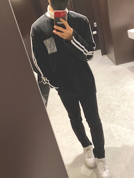 「UNIQLO（ユニクロ）のタートルネックT（長袖）（Tシャツ/カットソー）」を使った、tomoya2003さん（メンズ・166cm）の冬コーディネート