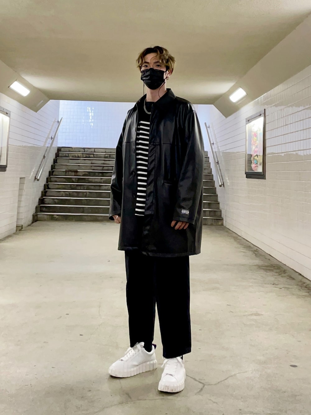 21SS Jieda フェイクレザーコート Jieda（ジエダ）の「2021春夏 FAKE LEATHER COAT（ステンカラー