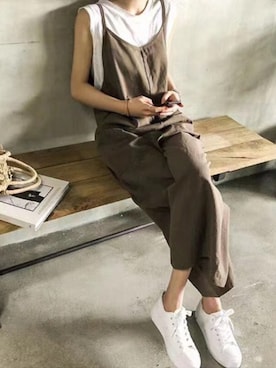 「アイテム（オールインワン・サロペット）」を使った、ABITOKYOさん（レディース・162cm）の夏コーディネート