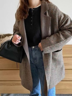 「ABITOKYO（アビトーキョー）のアイテム（ジャケット/アウター）」を使った、ABITOKYOさん（レディース・162cm）の秋コーディネート