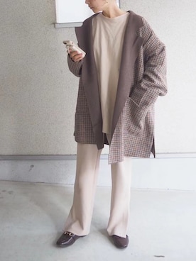 「ABITOKYO（アビトーキョー）のアイテム（ジャケット/アウター）」を使った、ABITOKYOさん（レディース・162cm）の秋コーディネート
