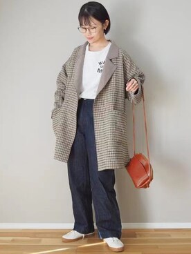 「ABITOKYO（アビトーキョー）のアイテム（ジャケット/アウター）」を使った、ABITOKYOさん（レディース・162cm）の秋コーディネート
